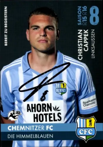 Autogrammkarte Fußballer Christian Cappek, Chemnitzer FC, Autogramm