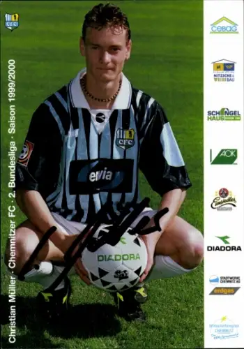 Autogrammkarte Fußballer Christian Müller, Chemnitzer FC, Autogramm