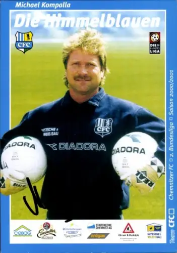 Autogrammkarte Torwarttrainer Michael Kompalla, Chemnitzer FC, Autogramm