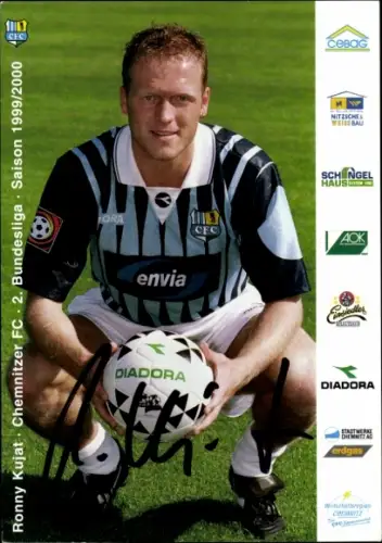 Autogrammkarte Fußballer Ronny Kujat, Chemnitzer FC, Autogramm