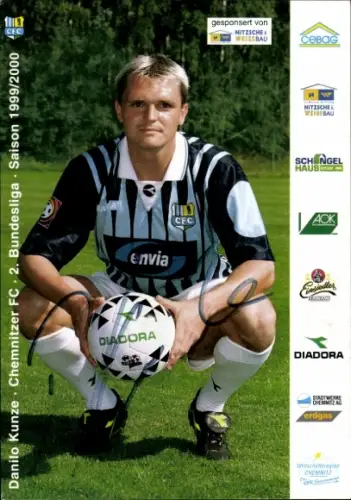 Autogrammkarte Fußballer Danilo Kunze, Chemnitzer FC, Autogramm