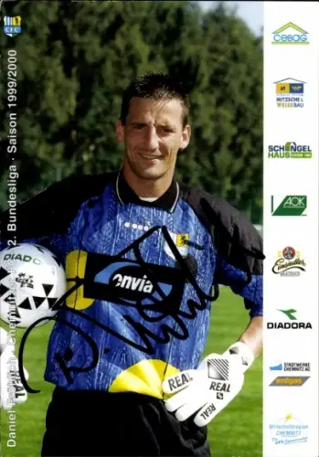 Autogrammkarte Fußballer Daniel Fröhlich, Chemnitzer FC, Autogramm