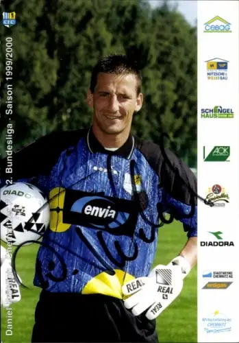 Autogrammkarte Fußballer Daniel Fröhlich, Chemnitzer FC, Autogramm