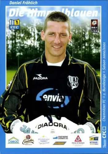 Autogrammkarte Fußballer Daniel Fröhlich, Chemnitzer FC, Autogramm