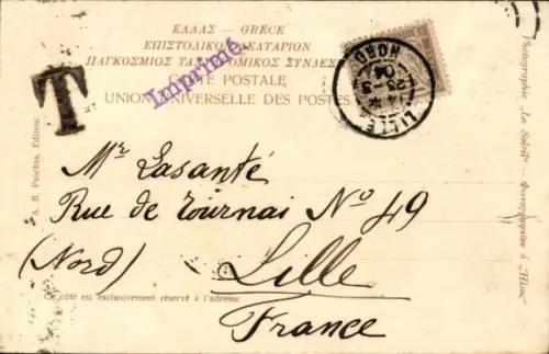 CPA Patras Grèce, Vue prise de la jetée