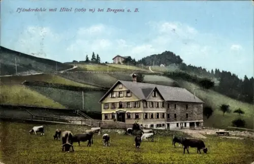 Ak Bregenz am Bodensee Vorarlberg, Pfänderdohle mit Hôtel
