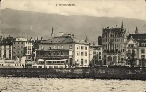 Ak Rorschach Kt. St. Gallen Schweiz, Teilansicht