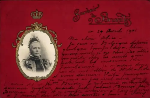 Präge Passepartout Ak Marie-Henriette, Königin von Belgien