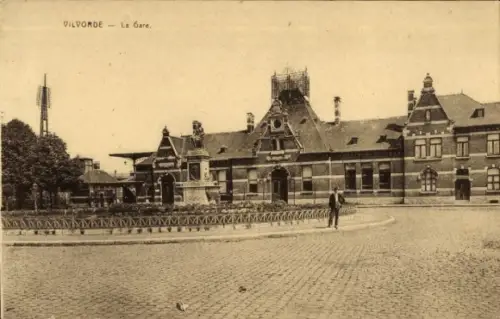 CPA Vilvorde Brabant flamand, Gare
