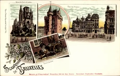 Ak Bruxelles Brüssel, Eglise Ste Marie de Lachen, Kiel des Brasseurs, Maison à l'Innovation