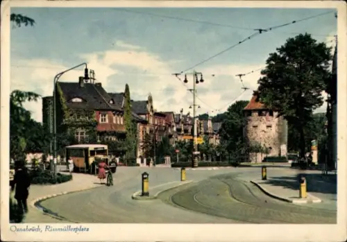 Ak Osnabrück in Niedersachsen, Rissmüllerplatz, Autobus