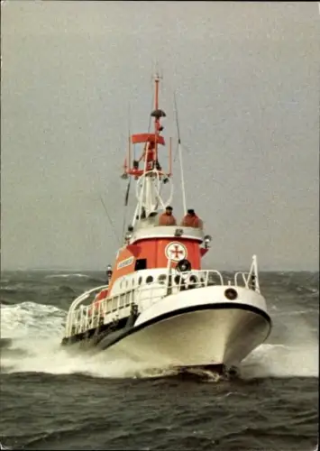Ak Seenotkreuzer mit Tochterboot Otto Schülke, Seenotrettung