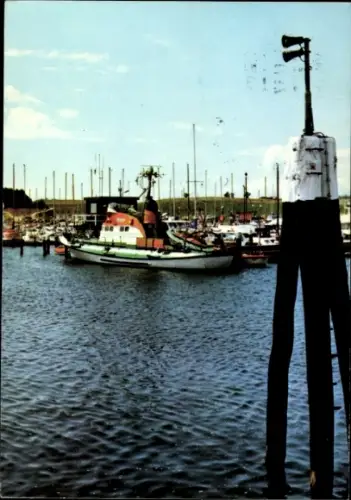 Ak Ostseebad Grömitz in Holstein, Jachthafen, Seenotrettungskreuzer