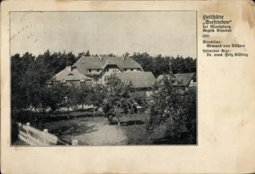 Ak Moritzburg in Sachsen, Heilstätte Seefrieden
