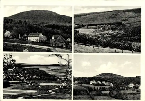 Ak Glashütte Schieder Schwalenberg in Lippe, Fremdenheim Waldfrieden, Inh. Fritz Null, Panorama