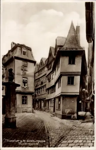 Ak Frankfurt am Main, Frankfurt a. M. Goldhutgasse, Fünffingereck