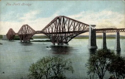 Ak Firth of Forth Schottland, Forth Brücke