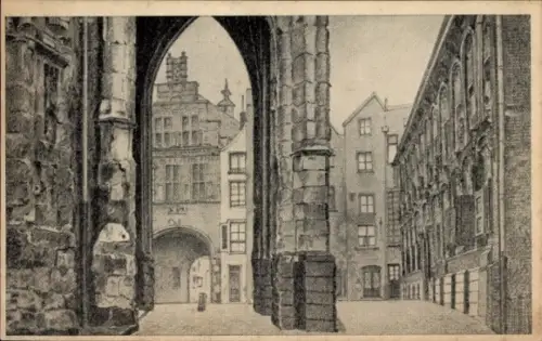 Ak Nijmegen Gelderland, Kirchhof