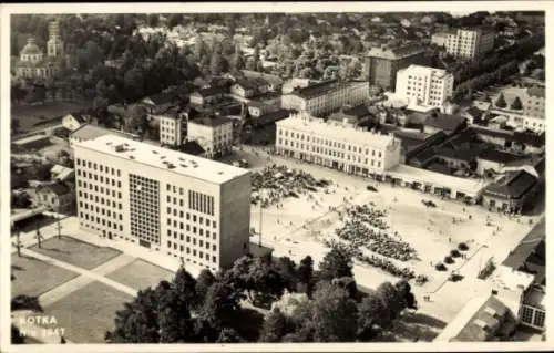 Ak Kotka Finnland, Luftbild der Stadt