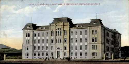 Ak Šumperk Mährisch Schönberg Region Olmütz, Landes-Taubstummen-Erziehungsanstalt