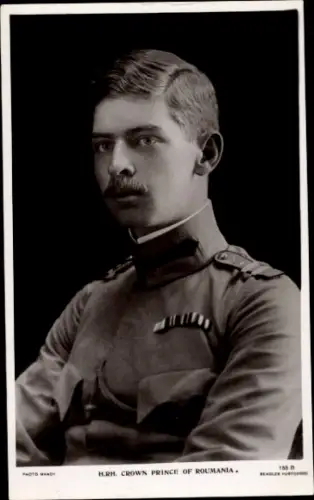 Ak Kronprinz Karl II von Rumänien, Portrait in Uniform