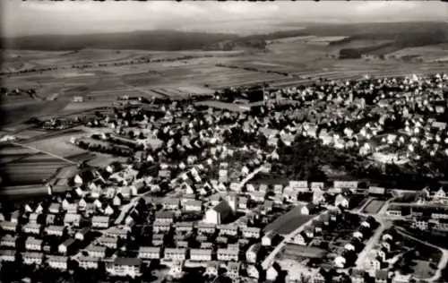 Ak Holzgerlingen in Württemberg, Luftaufnahme von  viele Häuser, Felder im Hintergrund