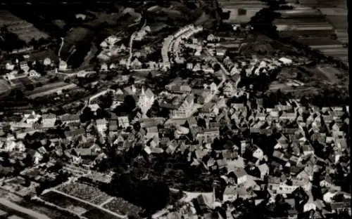 Ak Höchst im Odenwald, Luftaufnahme von Höchst, Odenwald, viele Dächer, grüne Umgebung
