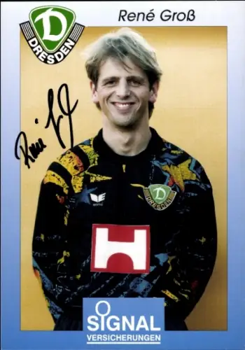 Autogrammkarte Fußballer René Groß, SG Dynamo Dresden, Autogramm