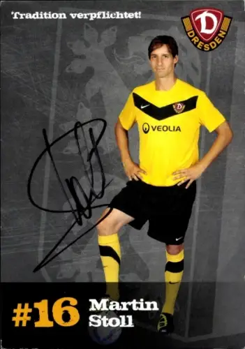 Autogrammkarte Fußballer Martin Stoll, SG Dynamo Dresden, Autogramm