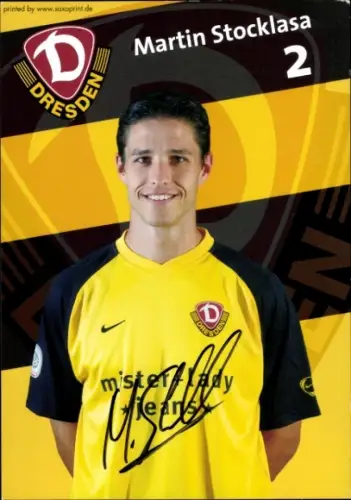 Autogrammkarte Fußballer Martin Stocklasa, SG Dynamo Dresden, Autogramm