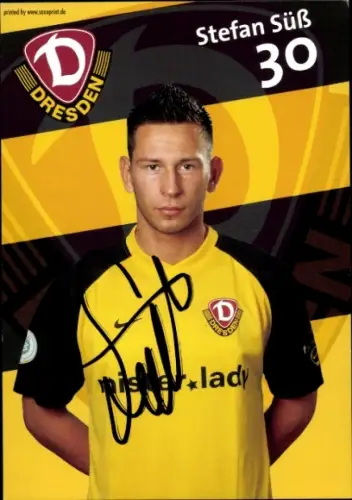 Autogrammkarte Fußballer Stefan Süß, SG Dynamo Dresden, Autogramm