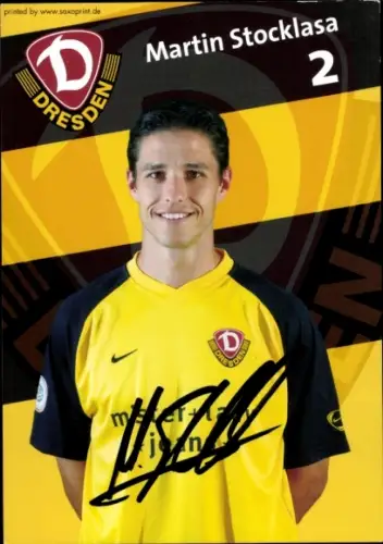 Autogrammkarte Fußballer Martin Stocklasa, SG Dynamo Dresden, Autogramm
