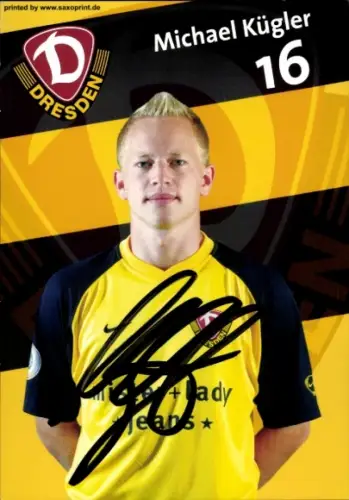Autogrammkarte Fußballer Michael Kügler, SG Dynamo Dresden, Autogramm