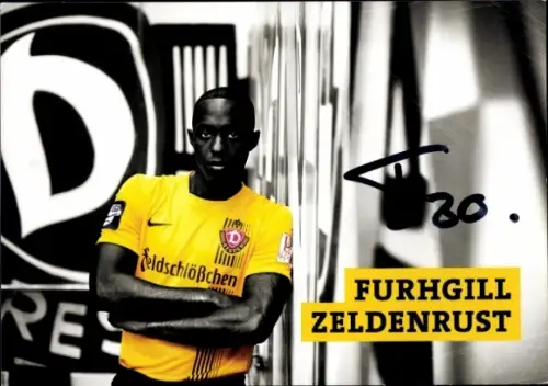 Autogrammkarte Fußballer Furhgill Zeldenrust, SG Dynamo Dresden, Autogramm