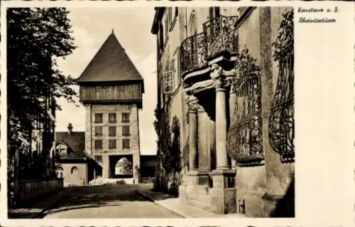 Ak Konstanz am Bodensee, Rheintorturm