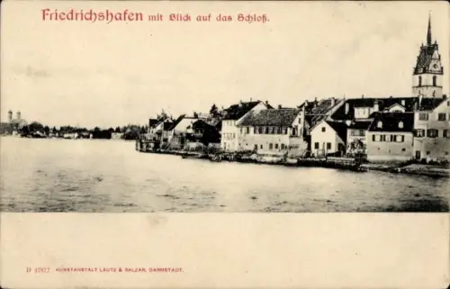 Ak Friedrichshafen am Bodensee, Teilansicht, Schloss