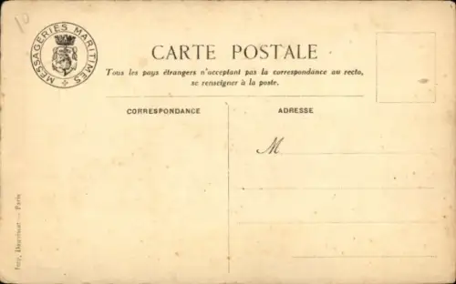 Ak Messageries Maritimes, Dampfer Porthos