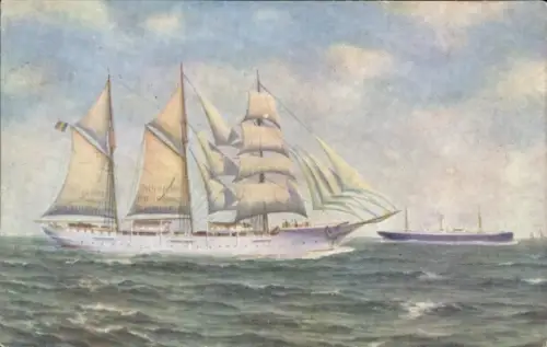 Ak Segelschiff, Dreimaster