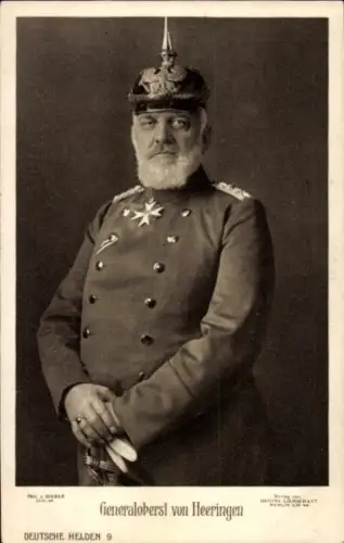Ak Generaloberst von Heeringen mit Pickelhaube, Uniform