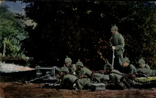 Ak Das deutsche Heer, Infanterie Maschinengewehrabteilung im Gefecht