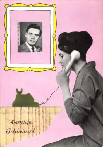 Ak Glückwunsch, Sänger Rob de Nijs, Portrait