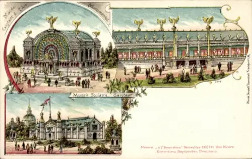 Litho Bruxelles Brüssel, Musée Scolaire, Musée d'Art Monumental