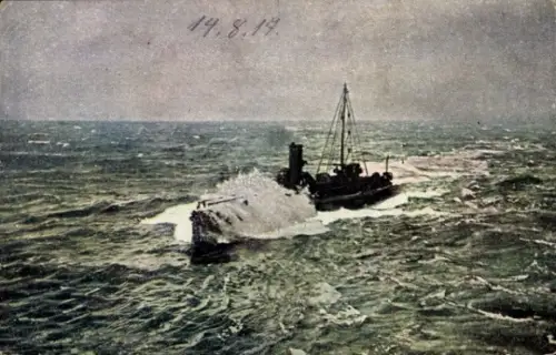 Ak Deutsches Kriegsschiff, Torpedoboot in schwerer See