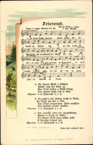 Lied Ak Günther, Anton, Feieromd