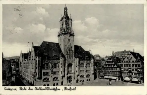 Ak Stuttgart in Württemberg, Rathaus