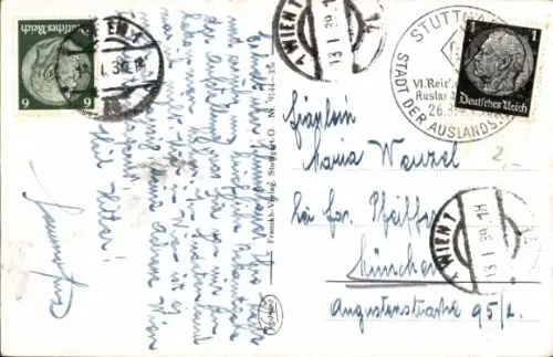 Ak Stuttgart in Württemberg, Rathaus