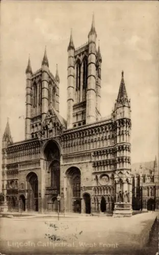 Ak Lincoln Lincolnshire England, Lincoln Cathedral