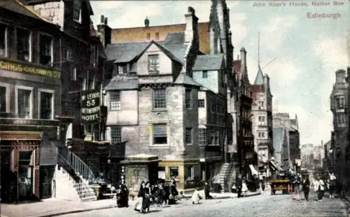 Ak Edinburgh Schottland, John Knox's House, Nether Bow