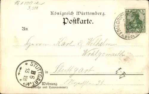 Ak Friedrichshafen am Bodensee, Teilansicht mit Schloss im Hintergrund