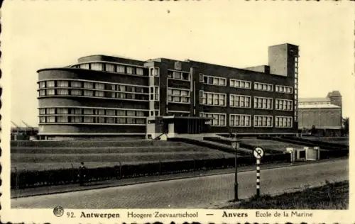 Ak Antwerpen Flandern, Hoogere Zeevaartschool,  Ecole de la Marine